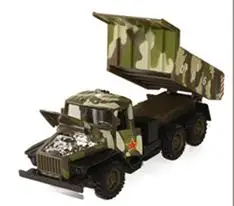 6 Модель военного транспортного средства из 1:43 сплава, игрушечный военный грузовик с высокой имитацией, музыкальный и Мигающий игрушечный автомобиль - Цвет: 6