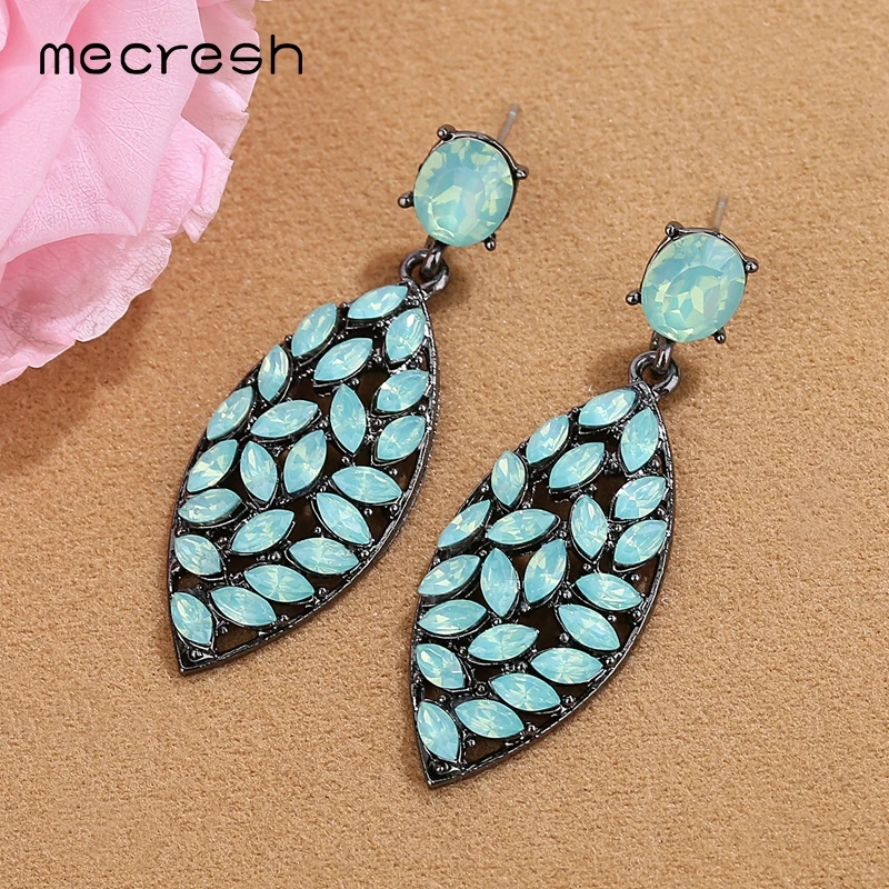 Винтажные висячие серьги Mecresh с кристаллами маркиза модные ювелирные изделия