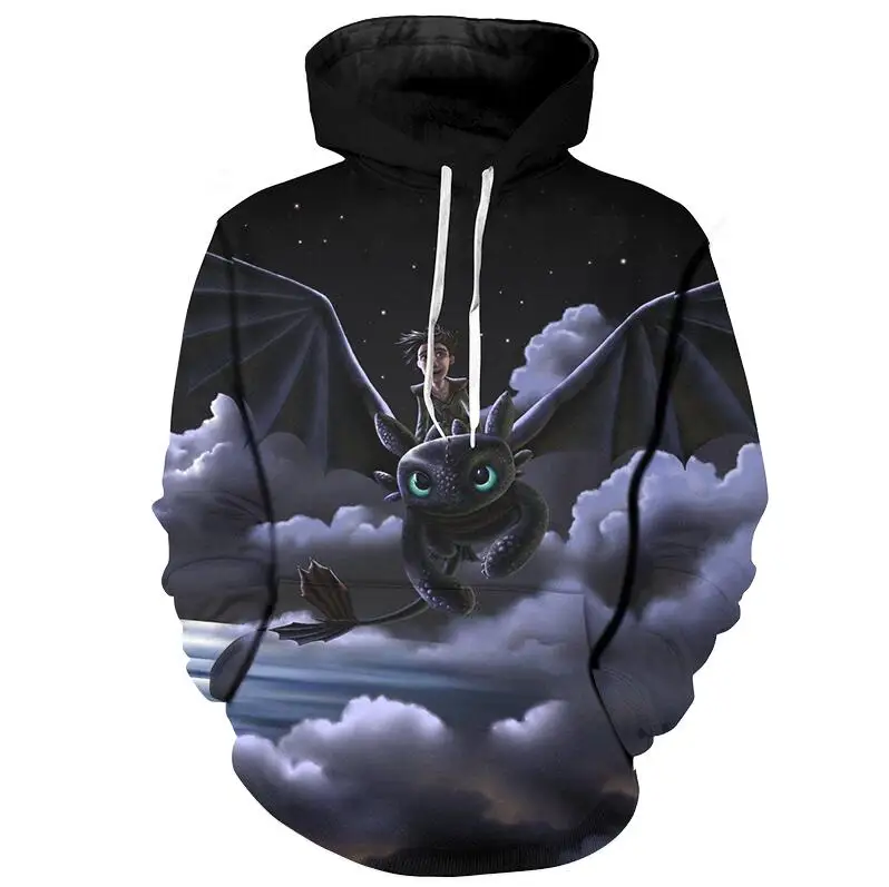 14 Cloudstyle Movie How To Train Your Dragon толстовки мужские хип-хоп Аниме толстовки 3D принт Беззубик пуловеры Забавные унисекс с капюшоном - Цвет: 14