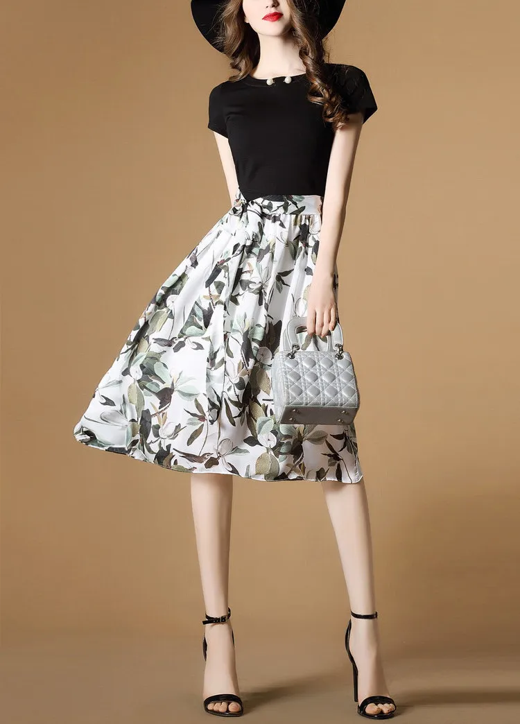 Women Party Vestidos Slim Waist Floral Dress Elegant Work Wear Casual HM0037 | Женская одежда