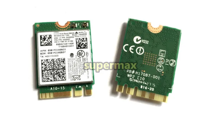 Двухдиапазонная беспроводная Wi-Fi карта Lenovo/Thinkpad для Intel AC7260 7260NGW ac Mini PCI-E 2 4G/5 ГГц Wlan