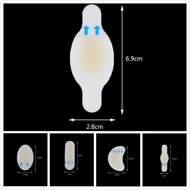 

4Pcs/lot Skin Hydrocolloid Relief Plaster Blister Patch Heel Protector Cushion Pads For Women Shoes Insert Insoles 5 Sizes