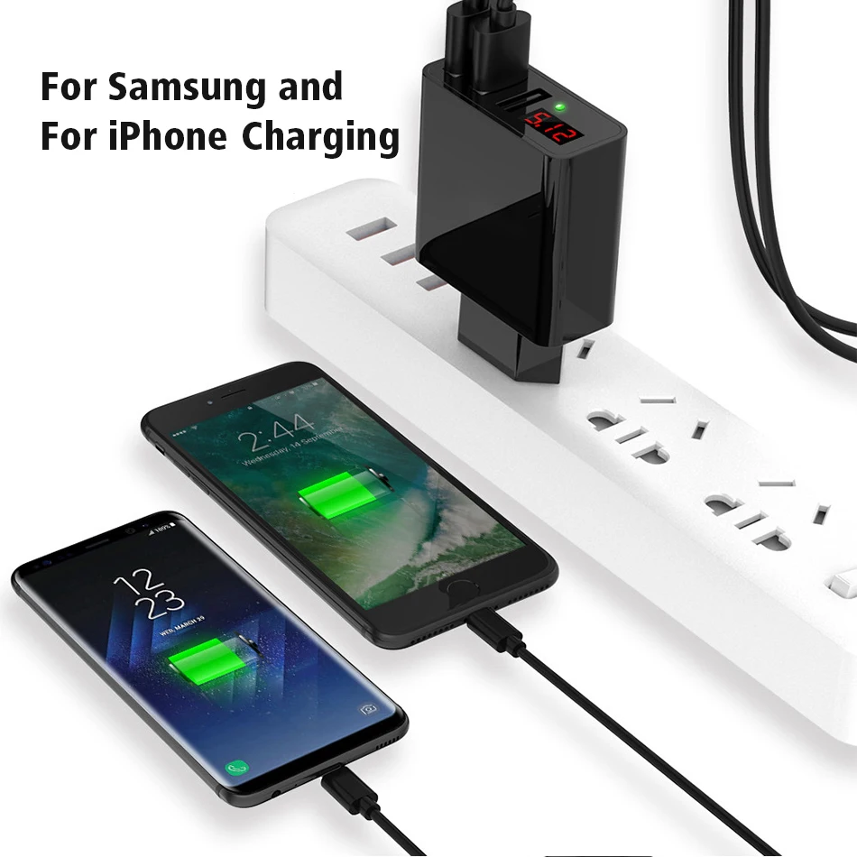 3 USB порта настенное зарядное устройство для телефона Xiaomi 5V 3A быстрый адаптер для путешествий для iPhone samsung EU/US штекер мобильного телефона Три USB зарядное устройство
