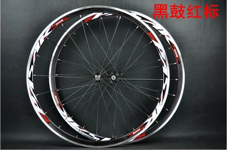 black hub red PASAK 700C герметичные подшипники, набор колесных колес для шоссейного велосипеда 11/12 скоростей, колеса для велосипеда с плоским спицом C/V, Сверхлегкий тормоз, 1650 г, 30 мм обод - Цвет: black hub red