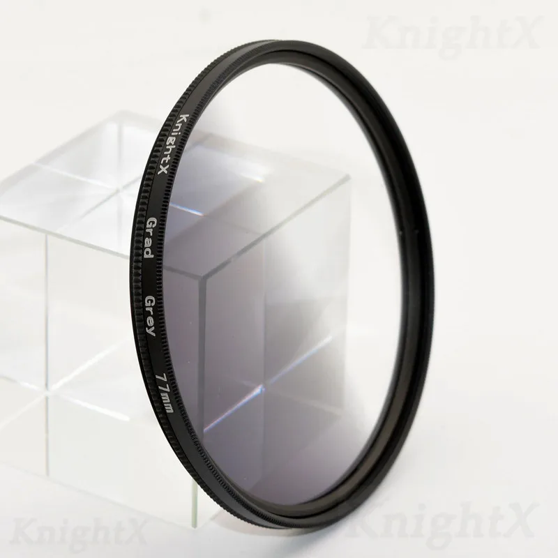 Grad ND8 Gray KnightX цветной фильтр УФ nd поляризатор CPL для nikon canon grijsfilter vierkant d60 450d lente 1000d цифровой камеры 58 67 77 мм - Цвет: Grad ND8 Gray