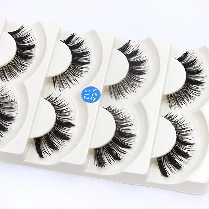 5 пар прозрачных толстых ресниц мягкие толстые черные накладные ресницы