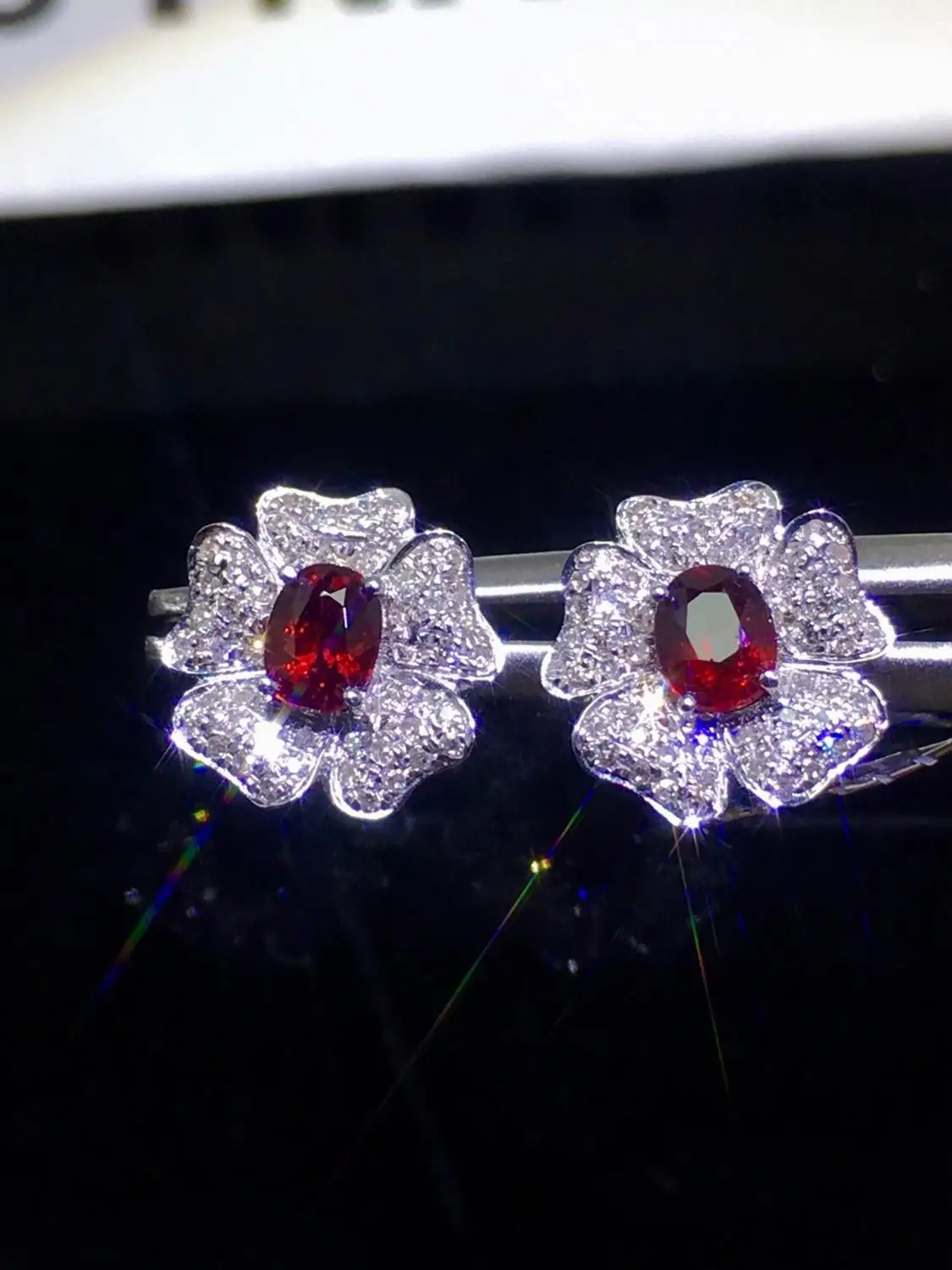 Настоящие хорошие драгоценности 18 K Белый Золотой 0.82ct AU750 100% природа Unheat