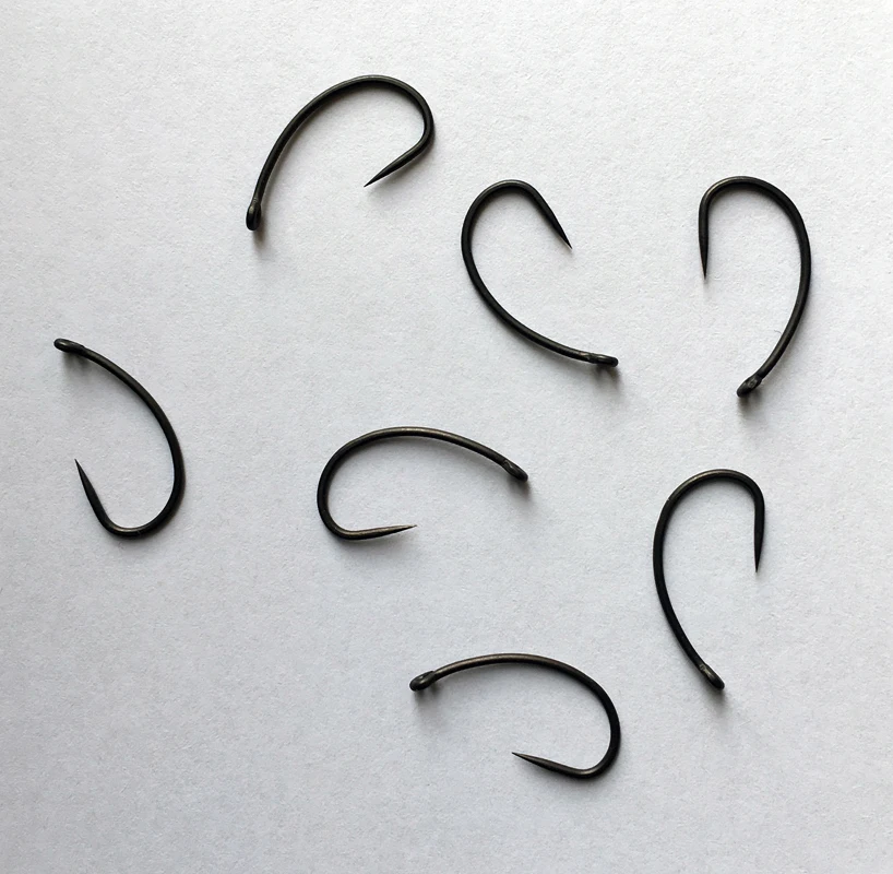 50 шт. Wise Tackle Без Бородки матовый черный крючки с покрытием кривая хвостовиком