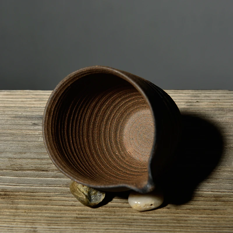 Zen в японском стиле винтажная грубая гончарная ярмарка чашка для справедливости