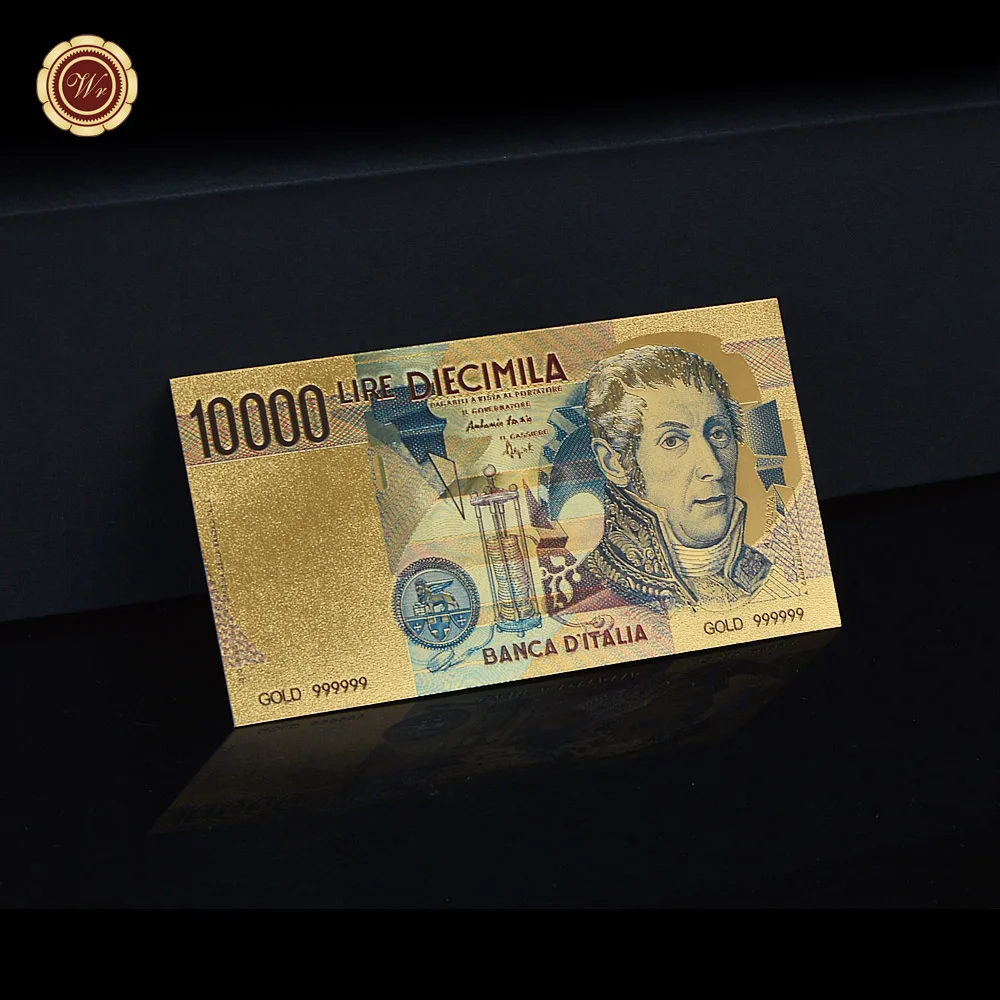 WR позолоченная Фольга для банкнот оптовая продажа 10 тысяч итальянских из золотой