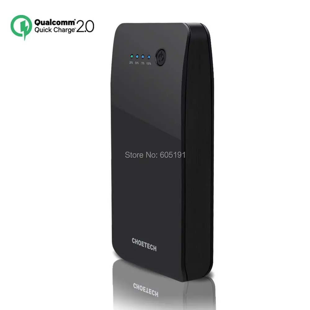 Quick Charge 2.0 Power Bank-CHOE Portable External Battery Fast Charger for Galaxy S7 Edge and more(Quick Charge Input&Output)
