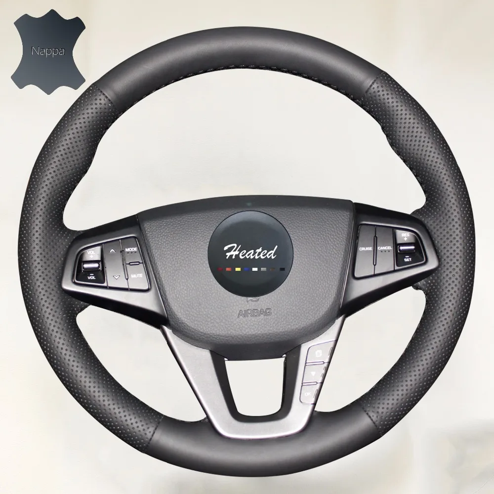 Натуральная кожа наппа авто руль чехол для Hyundai Mistra 2013 2014 Современный map Оплетка