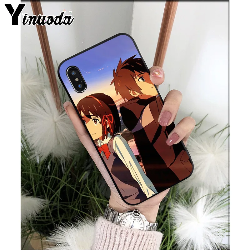Yinuoda аниме ваше имя ТПУ Мягкий силиконовый чехол для телефона iphone 13 8 7 6 6S Plus 5 5S SE XR X