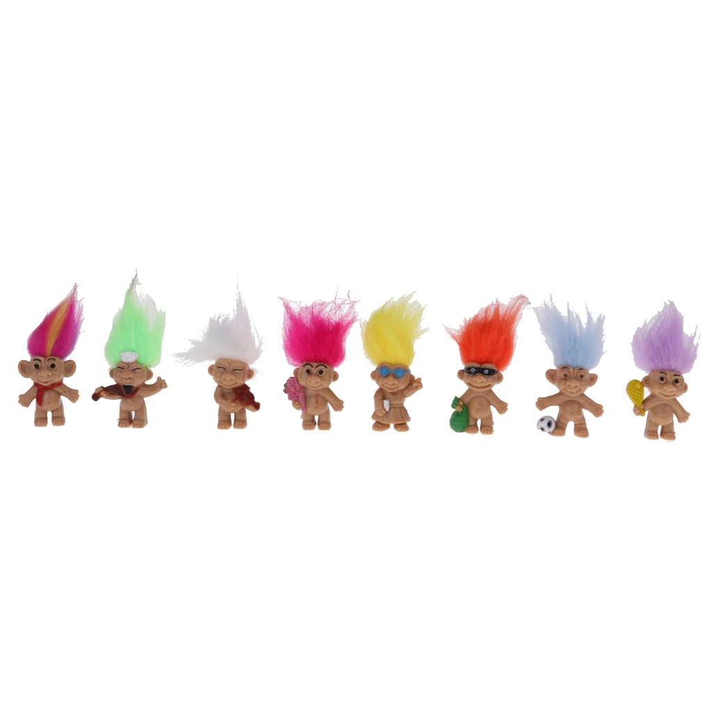 Винтажная кукла Lucky Troll 8 шт. цветные мини фигурки Leprocauns вечерние игрушки