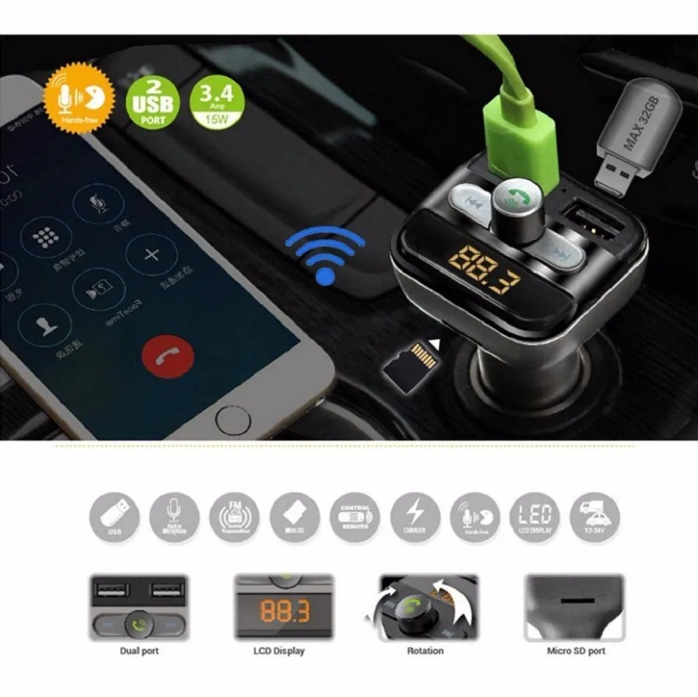 Bluetooth автомобильный комплект FM-передатчик Kinnara беспроводной FM-модулятор