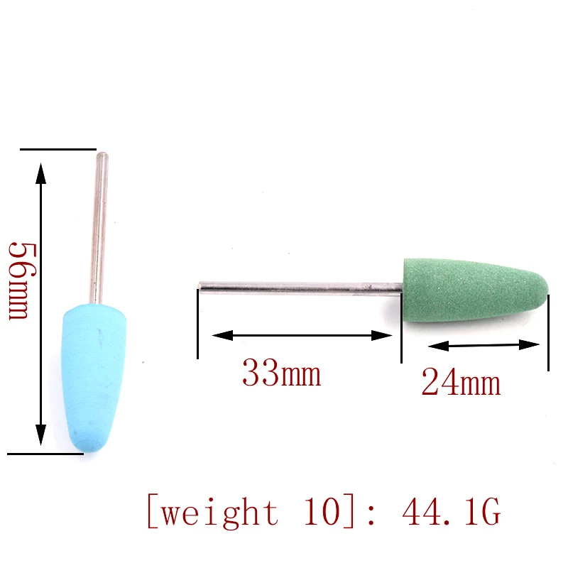 10pcs 2.35mm Shank Silicone Nail Art Polisher Grinding Heads Rubber Silicon Head Electric Drill Bits Machine Accessory | Инструменты