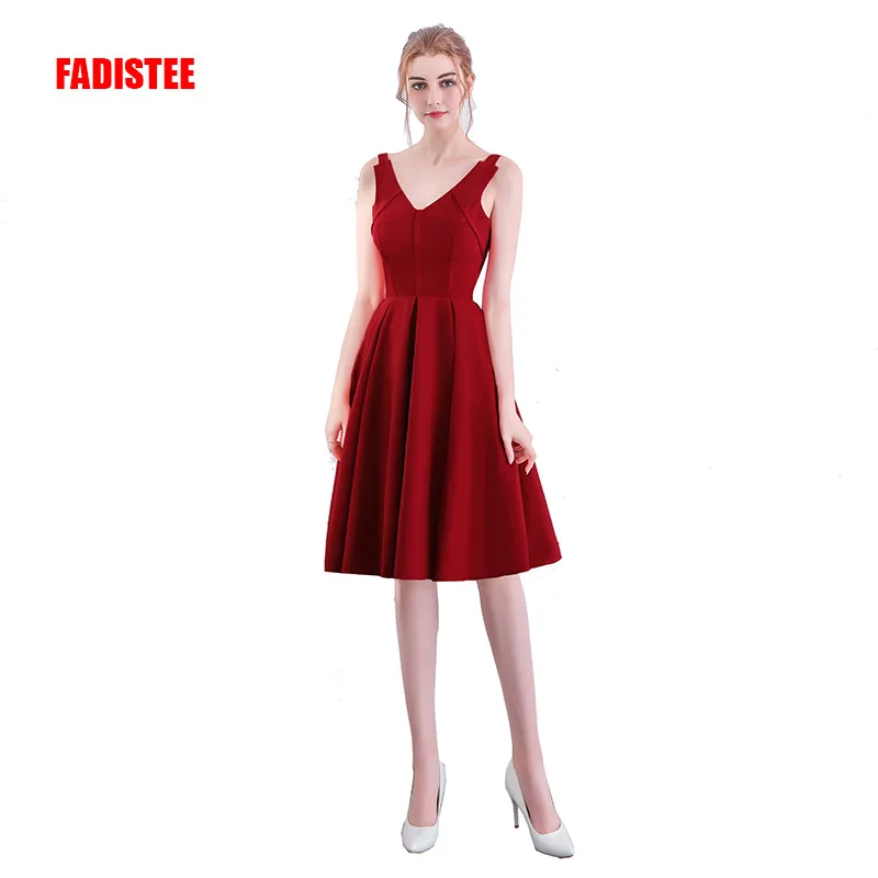 FADISTEE Новое поступление коктейльное платье с двумя плечами Короткое Платье Для