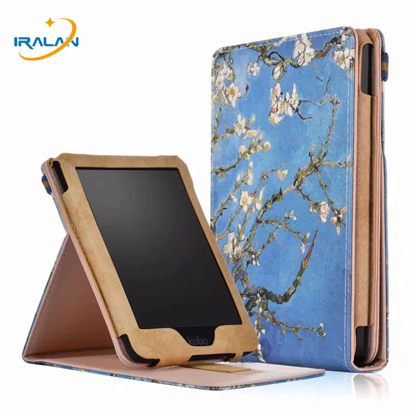 НОВАЯ Портативная подставка из искусственной кожи с рисунком для Kobo Clara Clear HD 6 0 2018