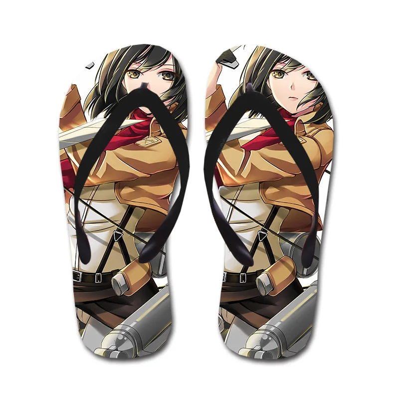 Шлепанцы атака на Титанов обувь для костюмированной вечеринки тапочки Mikasa Ackerman