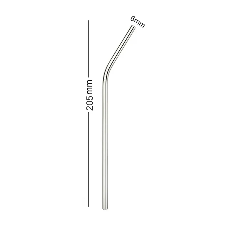 1 Bent Straw Многоразовая Питьевая солома из нержавеющей стали солома изогнутая прямая металлическая Питьевая солома Набор кружек трубочка для коктейля вечерние барные аксессуары - Цвет: 1 Bent Straw