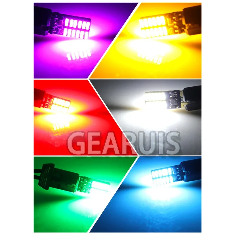 220MA Constante 10X T10 Canbus 24 SMD 4014 LED NENHUM Erro W5W 24SMD 501 автостайлинг luz Ice blue Rosa Verde 7 ядер|10x t10|ice