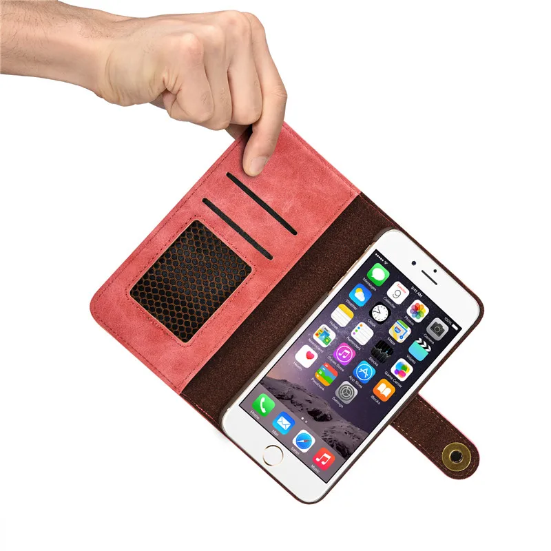 Чехол для Apple iphone 6 s Plus роскошный кожаный чехол бумажник с откидной крышкой S