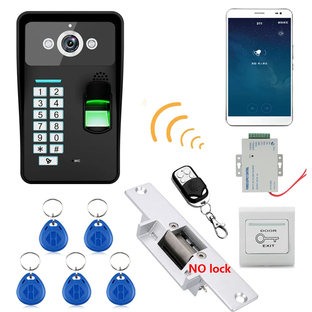 HD 720P беспроводной WIFI RFID пароль видео дверной звонок Домофон Система ночного