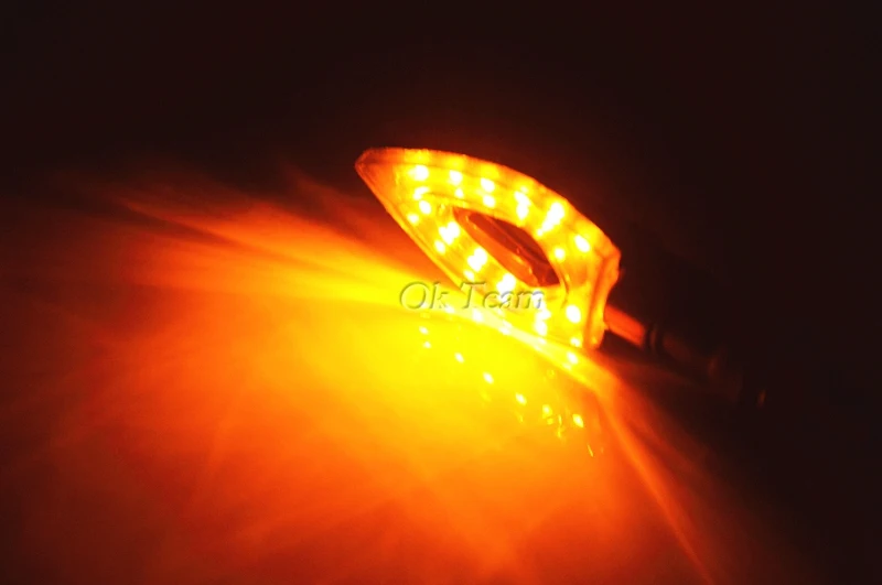 2 шт. 12 В Универсальный мотоцикл Красный LED SMD поворотные сигнальные индикаторы