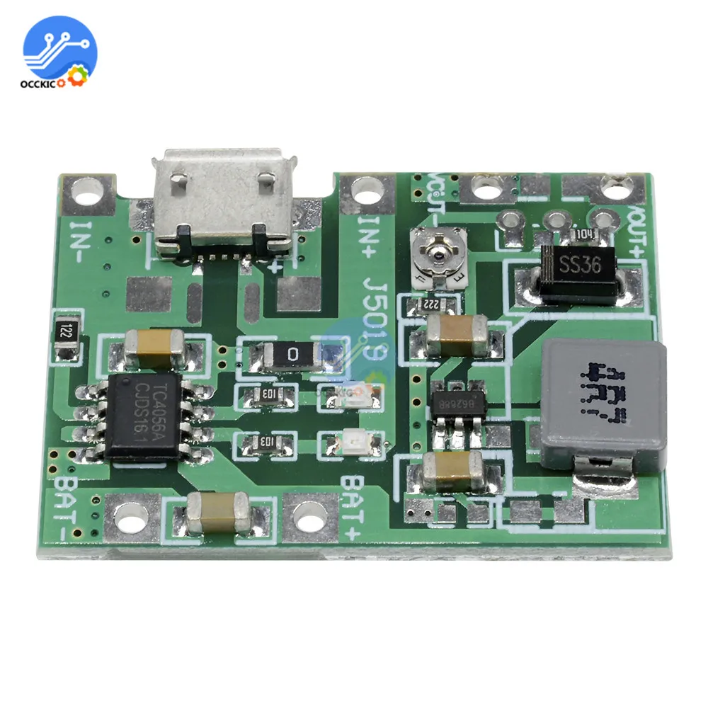 BMS литий-ионная батарея 18650 3,7 в 4,2 в зарядное устройство Плата USB DC-DC Повышающий Модуль для внешнего аккумулятора зарядное устройство
