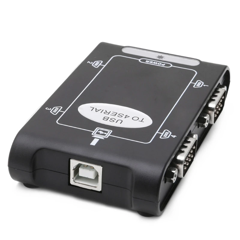 

9pin USB 2.0 to 4 ports RS232 Serial DB9 COM Controller Connectors Adapter Hub