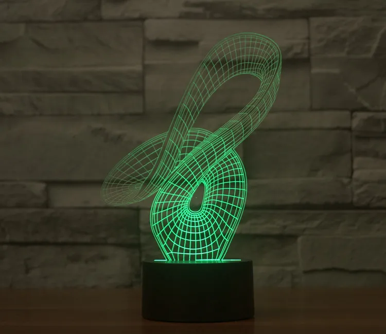 2017 3D USB LEDAbstract геометрический минималистичный дизайн лампа визуальная Иллюзия