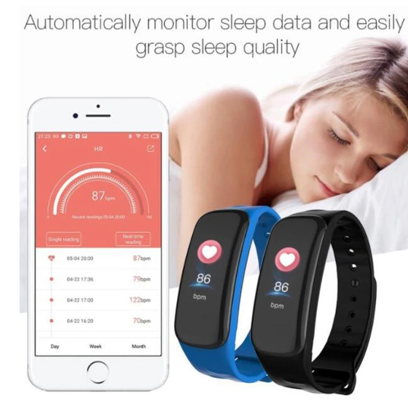 GIAUSA C1Plus Смарт-часы с монитором сердечного ритма артериального давления шагомер