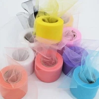 22 meters colorful shiny crystal tulle spool organza gauze diy girls tutu skirt wedding party baby shower table decor supply
