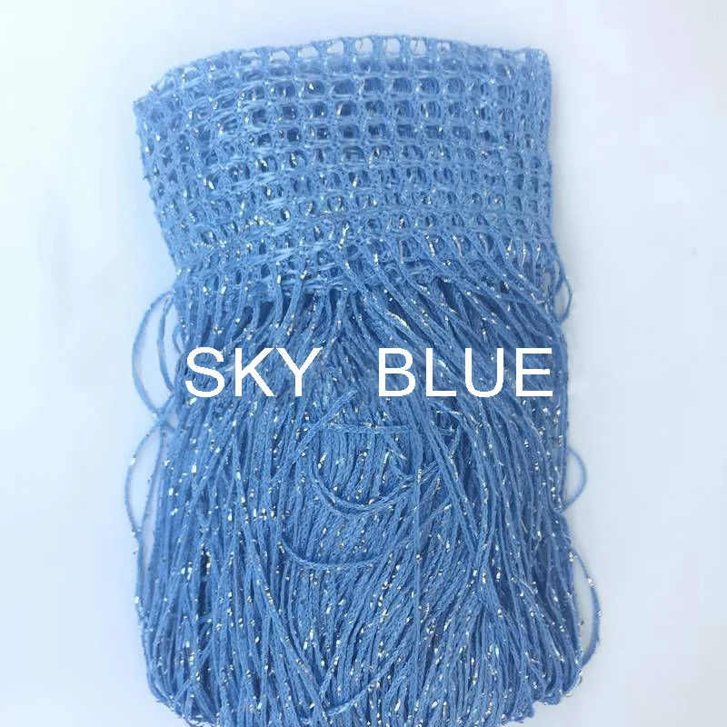 sky blue Meijuner, плоская Серебряная резьба, занавеска для двери, перегородка, занавеска, Полиэстер, Хлопок, занавеска для окна, для свадебного украшения или гостиной - Цвет: sky blue