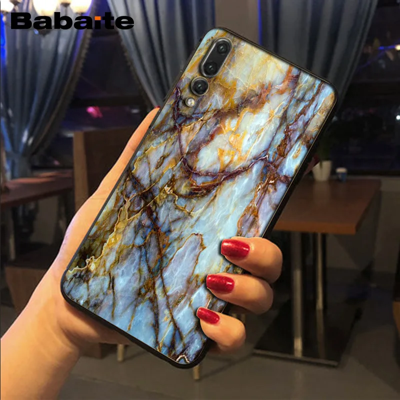 Силиконовый чехол Babaite с акварелью мраморной плитой и камнем для телефона huawei p20
