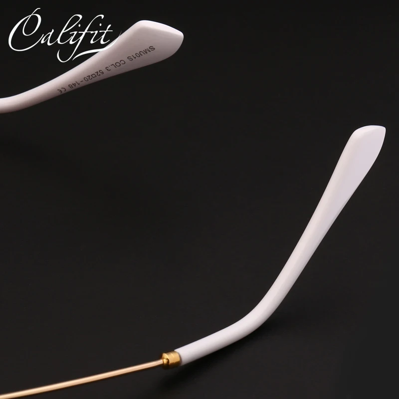 CALIFIT модные брендовые дизайнерские солнцезащитные очки с двойным сердцем полые