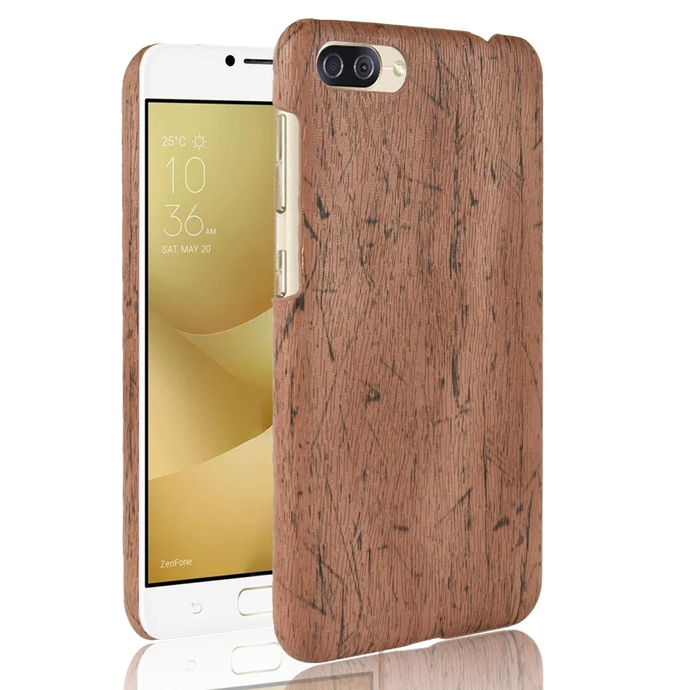 ZC520KL 5.2&quot Luxury Woodern Skin Retro Leather Case For Asus Zenfone 4 MAX Cover Shockproof Hard Phone Cases Fundas Bag |