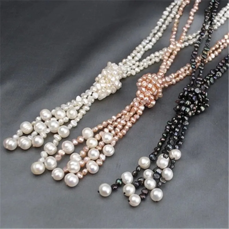 YIKALAISI длинное многослойное жемчужное ожерелье пресноводная Жемчужина барокко