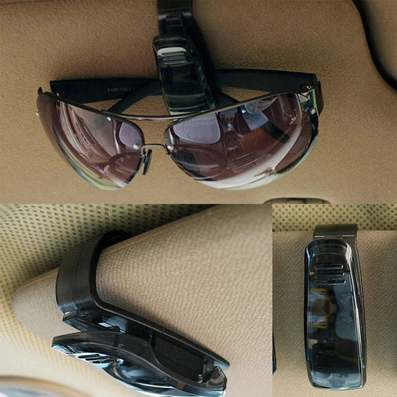 Автомобильный Крепеж Yawlooc 1 шт./лот, автомобильные аксессуары из АБС, автомобильный солнцезащитный козырек, солнцезащитные очки, держатель для очков, зажим для билета
