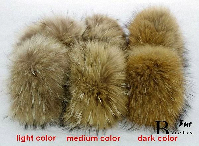 1 пара женские пушистые наручники из натурального меха енота с помпоном|arm warmers|fur