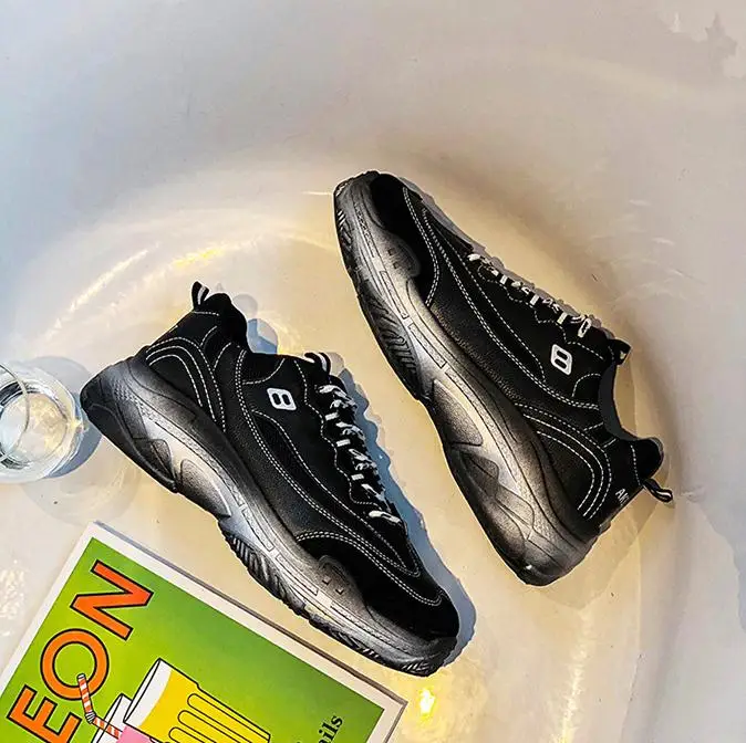 2019 Новая Осенняя обувь zapatos de hombre adulto кроссовки на массивном каблуке модные