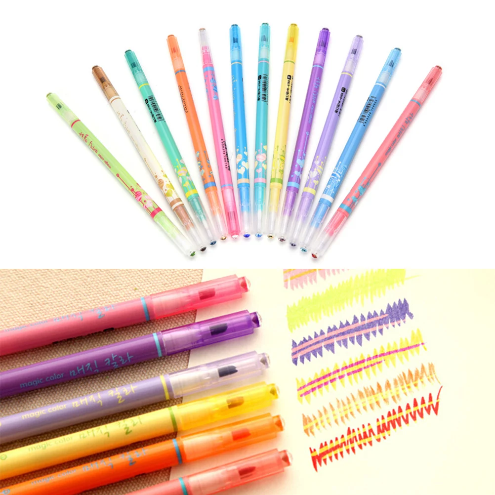 1 шт. меняющий магический цвет художественный маркер кавайные ручки канцелярский
