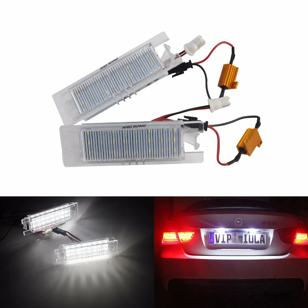 

ANGRONG 24 SMD LED Licence Number Plate Light For Opel Vauxhall Insignia Astra H J Vectra C