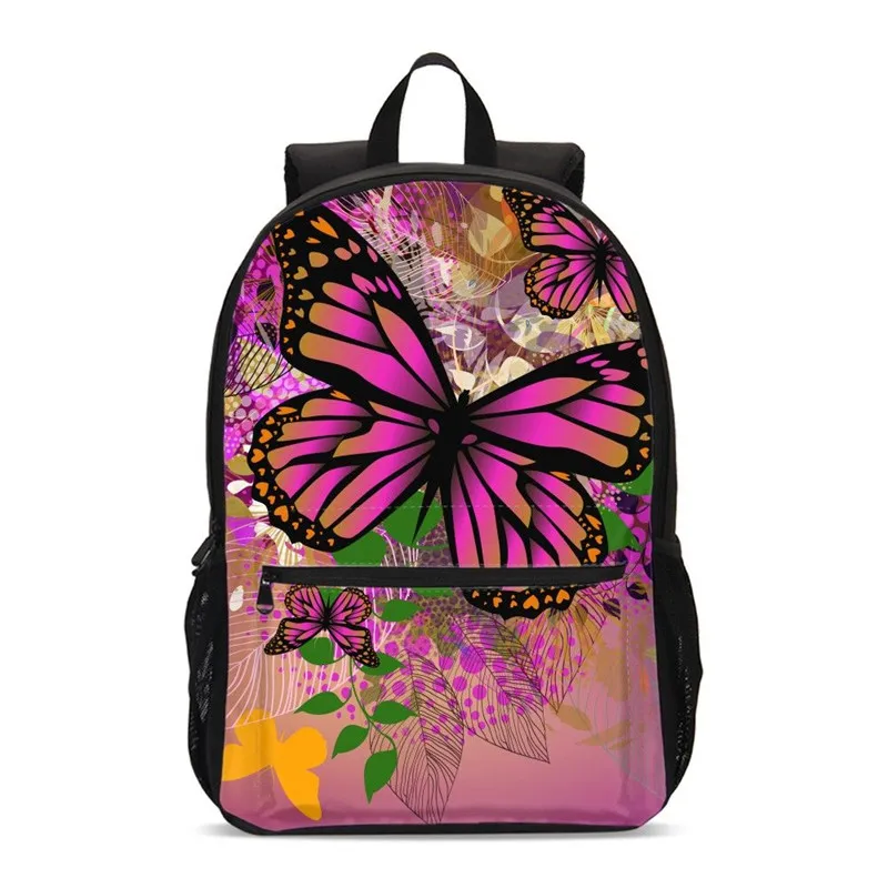 Рюкзак для мужчин и женщин школьный ранец с принтом бабочки розы цветов | Багаж