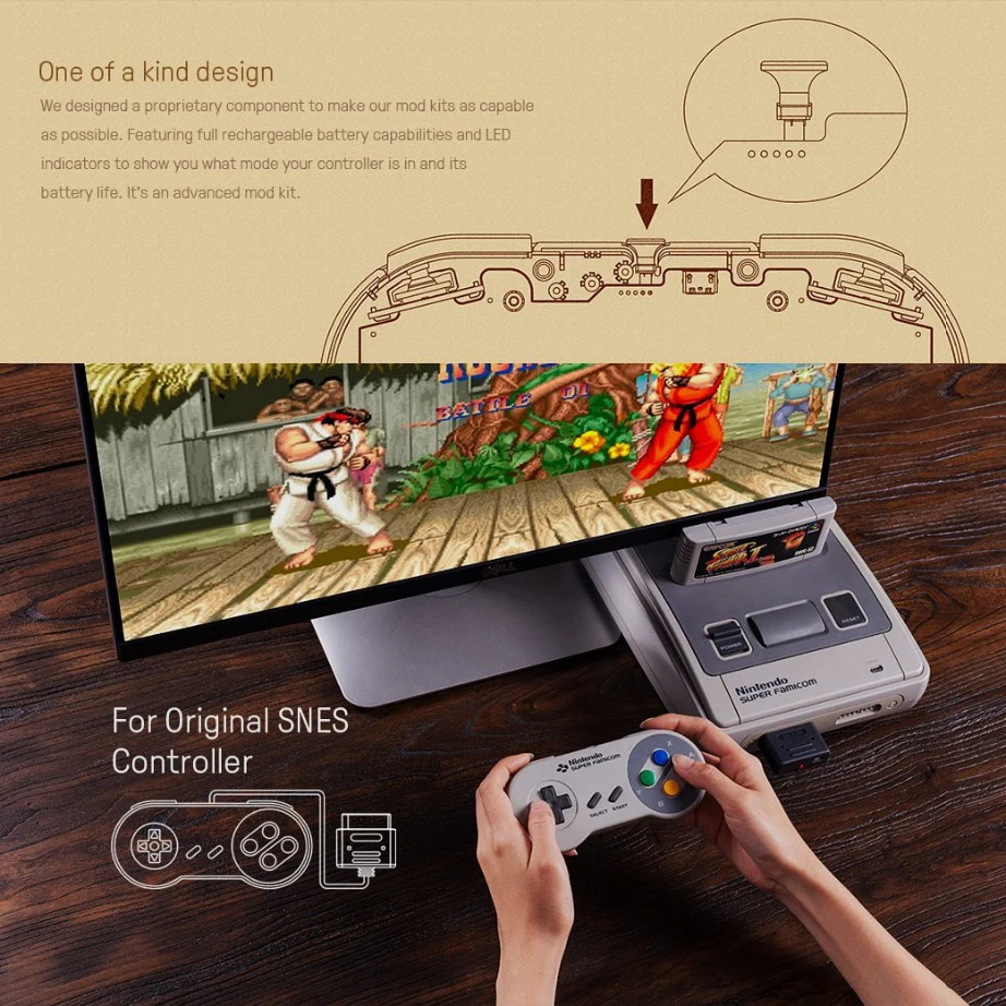 8Bitdo DIY Super Modkit parts SNES/SF C Controller SNES SF to Bluetooth геймпад для контроллера Sega Mega