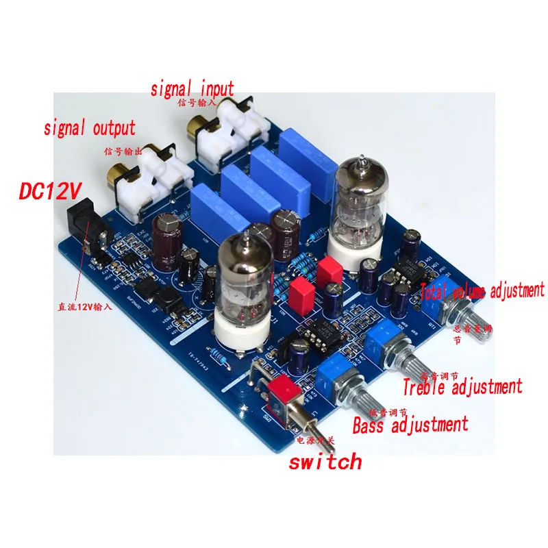 Preamp KYYSLB hifi bile трубка 6J1 с высокой и низкой регулировкой звука Hi Fi аудио