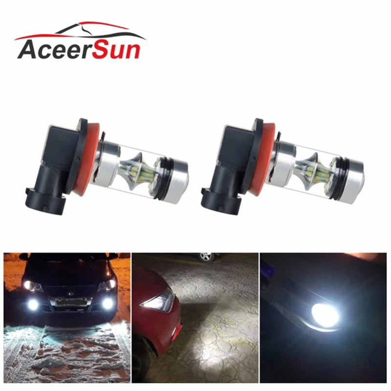 Aceersun светодиодный H7 автомобиль H8 H11 H10 туман светильник лампочка 9006 HB3 9005 ATV H1 H3 1200LM