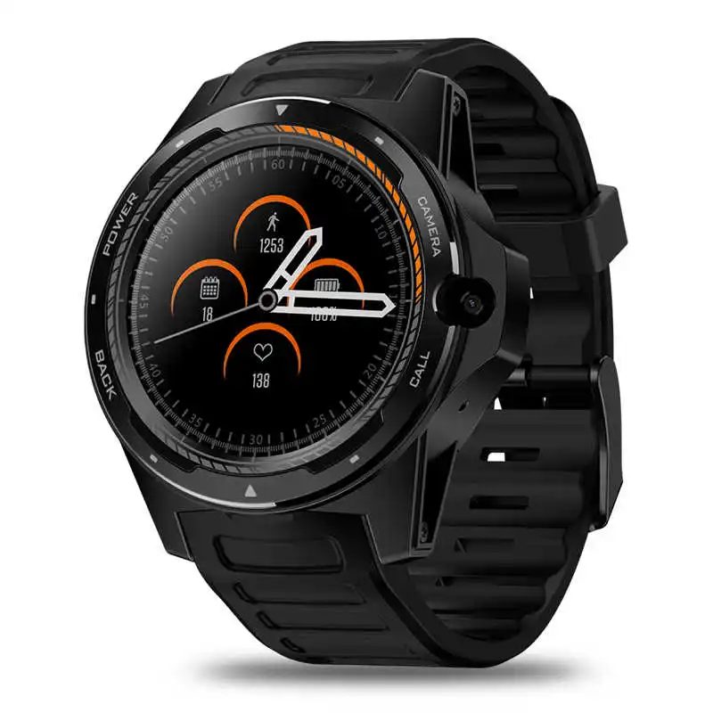 Zeblaze Thor 5 двойная система Смарт-часы 2 ГБ+ 16 Гб 8.0MP фронтальная камера гибридные умные часы 1,3" AOMLED экран 454* 454px флагман - Цвет: Черный