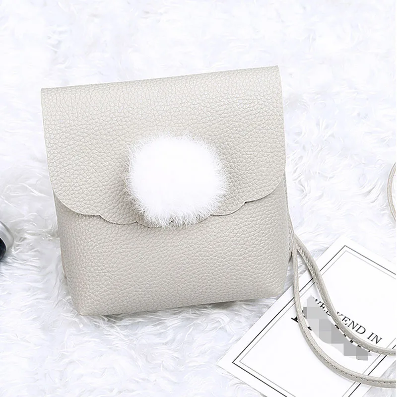 Дамские туфли из pu искусственной кожи Мини Монета Сумка Помпоном Мяч Crossbody