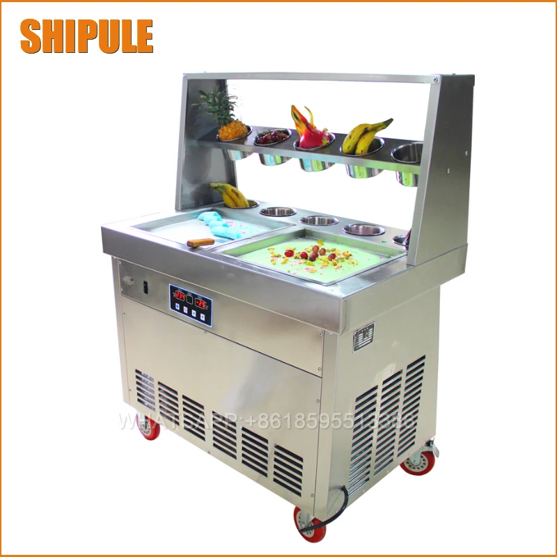 

free shipping to your home 2018 ice cream roll freezers temperature control CE 110V 220V fried ice cream machine thai ice maker